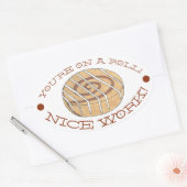 Sticker Ovale Vous êtes en marche ! Joli professeur Cinnamon Rol (Enveloppe)