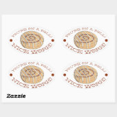 Sticker Ovale Vous êtes en marche ! Joli professeur Cinnamon Rol (Feuille)