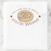 Sticker Ovale Vous êtes en marche ! Joli professeur Cinnamon Rol (Sac)