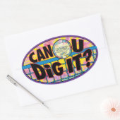 Sticker Ovale Vous Pouvez Le Creuser Tie Dye (Enveloppe)