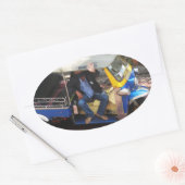 Sticker Ovale Vous voulez TAXI TUK-TUK ? (Enveloppe)