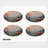 Sticker Ovale Voyage (Feuille)