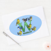 Sticker Ovale W est pour Paruline (Enveloppe)