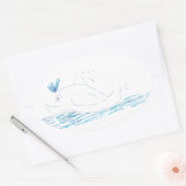 Sticker ovale Wally Whale (Enveloppe)