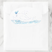 Sticker ovale Wally Whale (Sac)