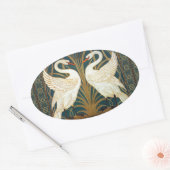 Sticker Ovale Walter Crane Swan (Enveloppe)