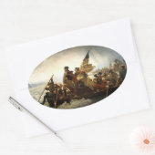 Sticker Ovale Washington Crossing the Delaware - 1851 (Enveloppe)