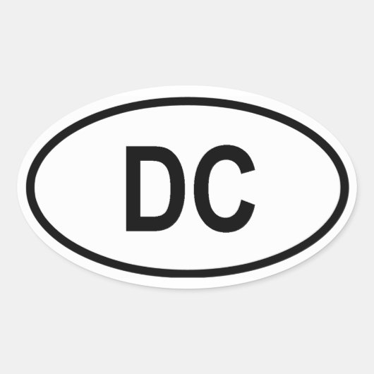 Sticker Ovale Washington "DC" (Devant)