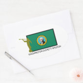 STICKER OVALE WASHINGTON EVERETT MISSION LDS CTR (Enveloppe)
