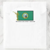 STICKER OVALE WASHINGTON EVERETT MISSION LDS CTR (Sac)