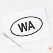 Sticker Ovale Washington "WA" (Enveloppe)