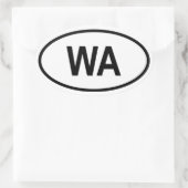 Sticker Ovale Washington "WA" (Sac)