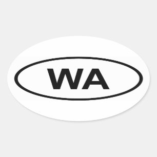 Sticker Ovale Washington "WA"