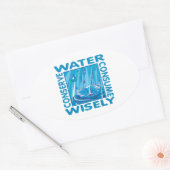 Sticker Ovale Water Conservation (Enveloppe)