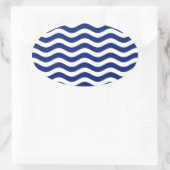 Sticker Ovale Wavy Navy (Sac)