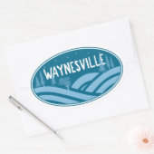Sticker Ovale Waynesville North Carolina Outdoors (Enveloppe)