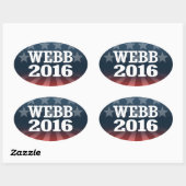 STICKER OVALE WEBB 2016 (Feuille)