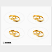 Sticker Ovale Wedding (Feuille)