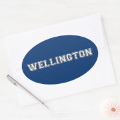 Sticker Ovale Wellington Nouvelle-Zélande (Enveloppe)