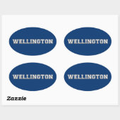 Sticker Ovale Wellington Nouvelle-Zélande (Feuille)