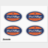 Sticker Ovale West Village (Feuille)