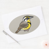 Sticker Ovale Western Meadowlark (Enveloppe)