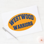 Sticker Ovale Westwood Warriors (Enveloppe)
