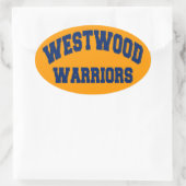 Sticker Ovale Westwood Warriors (Sac)