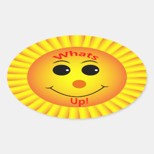 Sticker Ovale Whats Up !