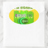 Sticker Ovale Whimsical Bored, mais la pensée de vous (Sac)