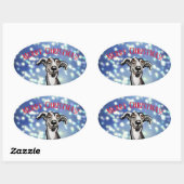 Sticker Ovale Whippet nuit étoilée, Joyeux Noël (Feuille)