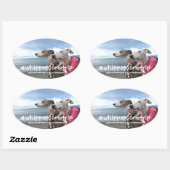 Sticker Ovale #whippetsonatrip en WA (Feuille)