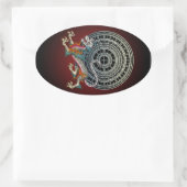 Sticker Ovale White Tiger 01 (Sac)