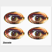 Sticker Ovale Wicked Eyez (Feuille)
