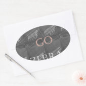 Sticker Ovale Wild and Free Let's Go ! : Un voyage de Zebra (Enveloppe)