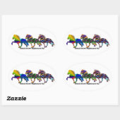 Sticker Ovale Wild Islandais (Feuille)