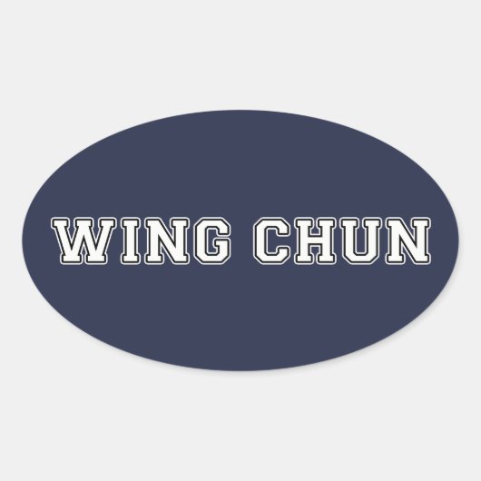Sticker Ovale Wing Chun (Devant)