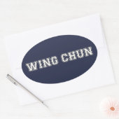 Sticker Ovale Wing Chun (Enveloppe)
