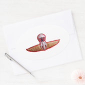 Sticker Ovale Wings de jump thaïlandais (Enveloppe)