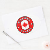 Sticker Ovale Winnipeg Canada (Enveloppe)