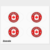 Sticker Ovale Winnipeg Canada (Feuille)