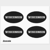 Sticker Ovale Wisconsin (Feuille)