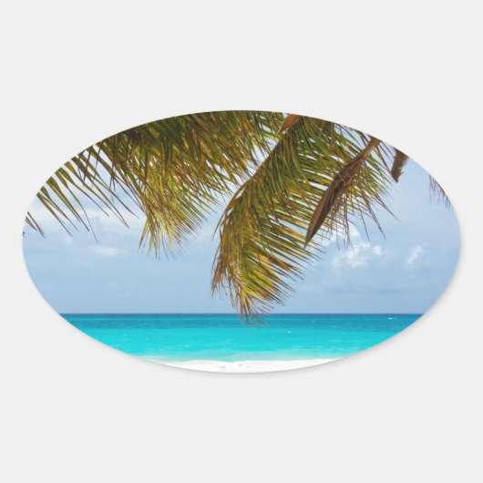 Sticker Ovale Wish you were ! (Devant)