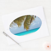 Sticker Ovale Wish you were ! (Enveloppe)