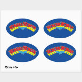 Sticker Ovale Wonder Woman 1987 - Logo de la bande dessinée (Feuille)