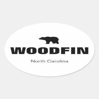 Sticker Ovale Woodfin, NC Decal
