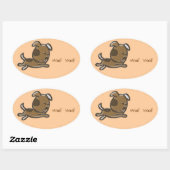 Sticker Ovale woof (Feuille)