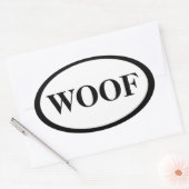 Sticker Ovale Woof (Enveloppe)