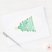 Sticker Ovale Words de Christmas (Enveloppe)