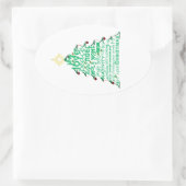 Sticker Ovale Words de Christmas (Sac)
